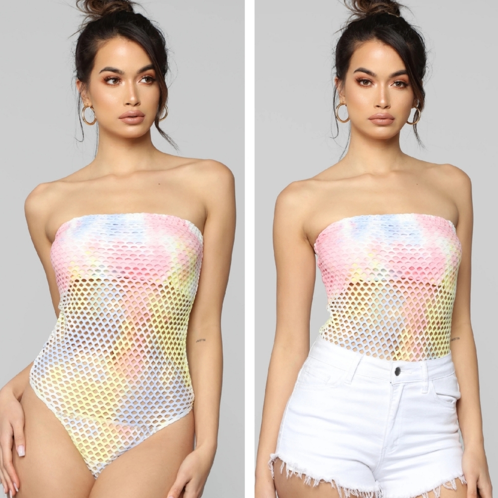 Fashion Nova Tie dye It Body Suit Size M
